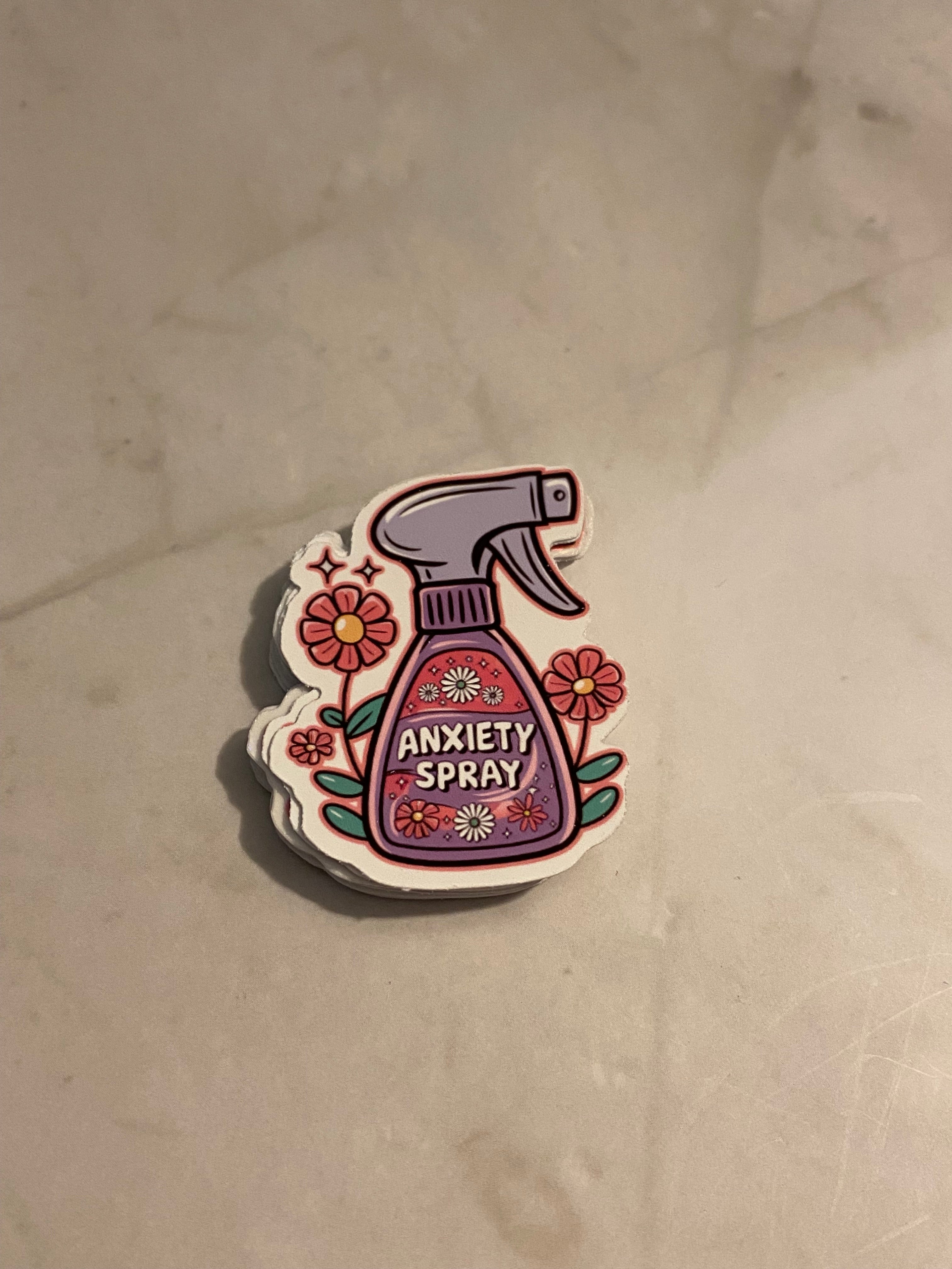 Anxiety Spray Sticker