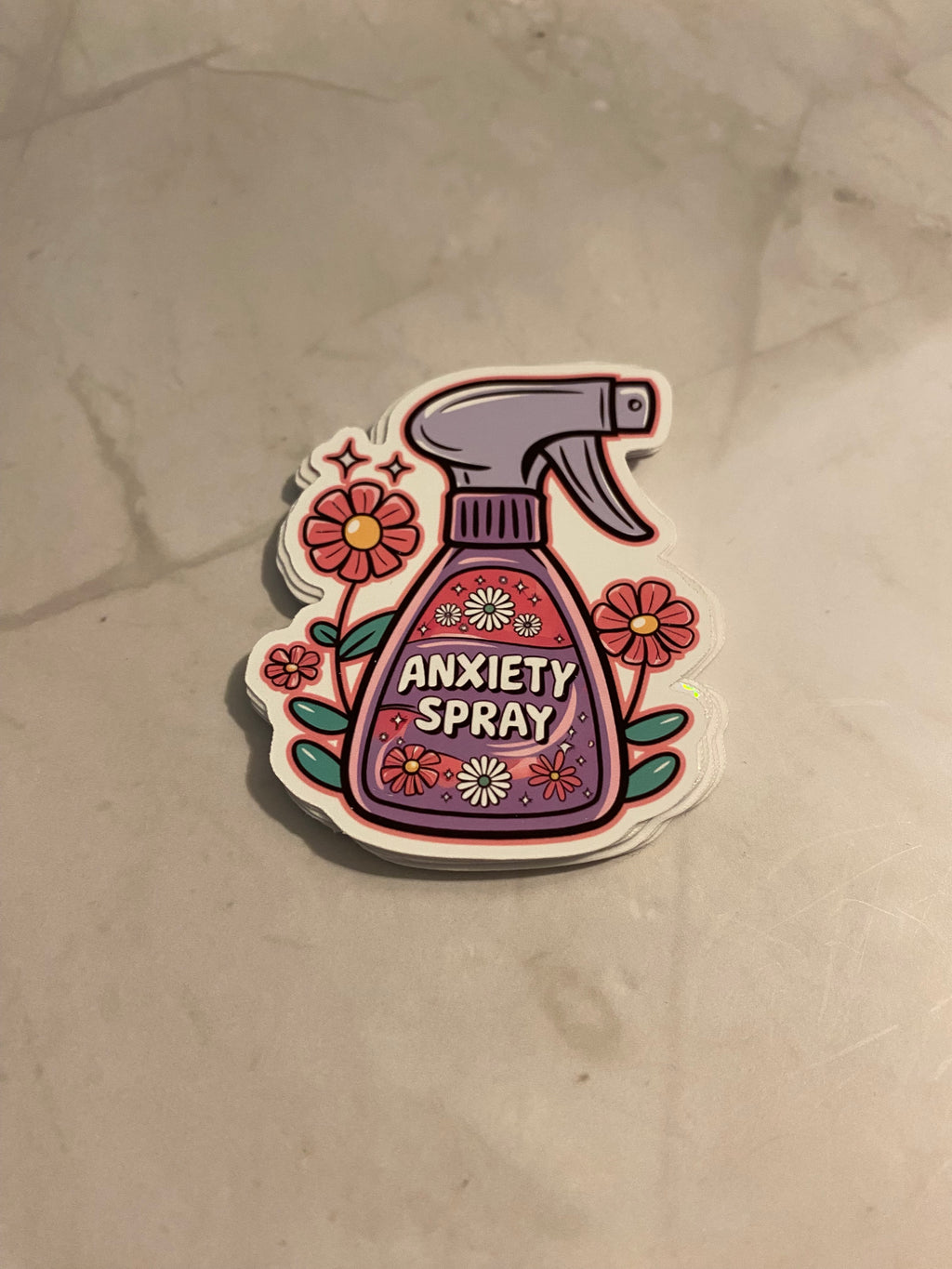 Anxiety Spray Sticker