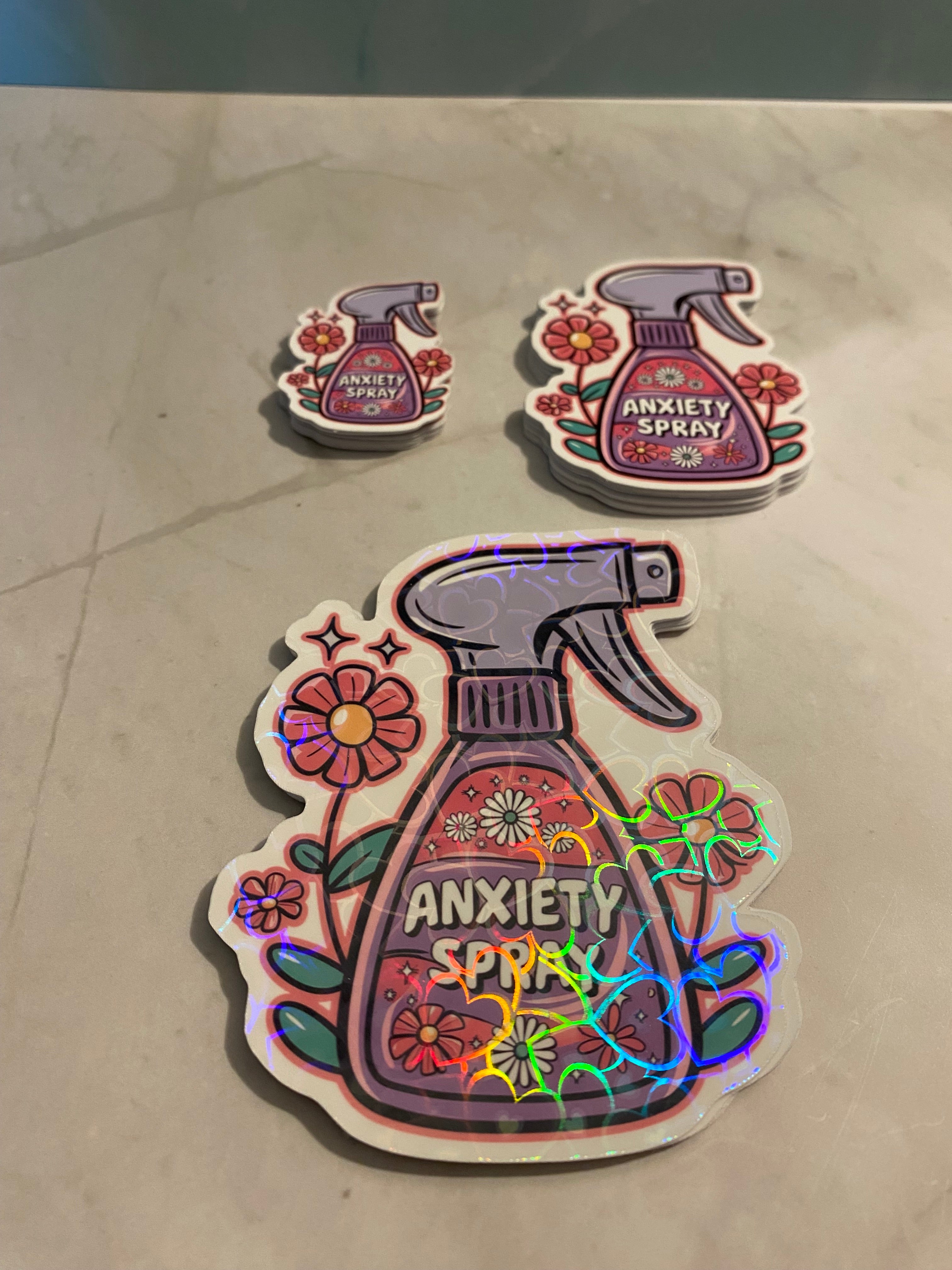 Anxiety Spray Sticker