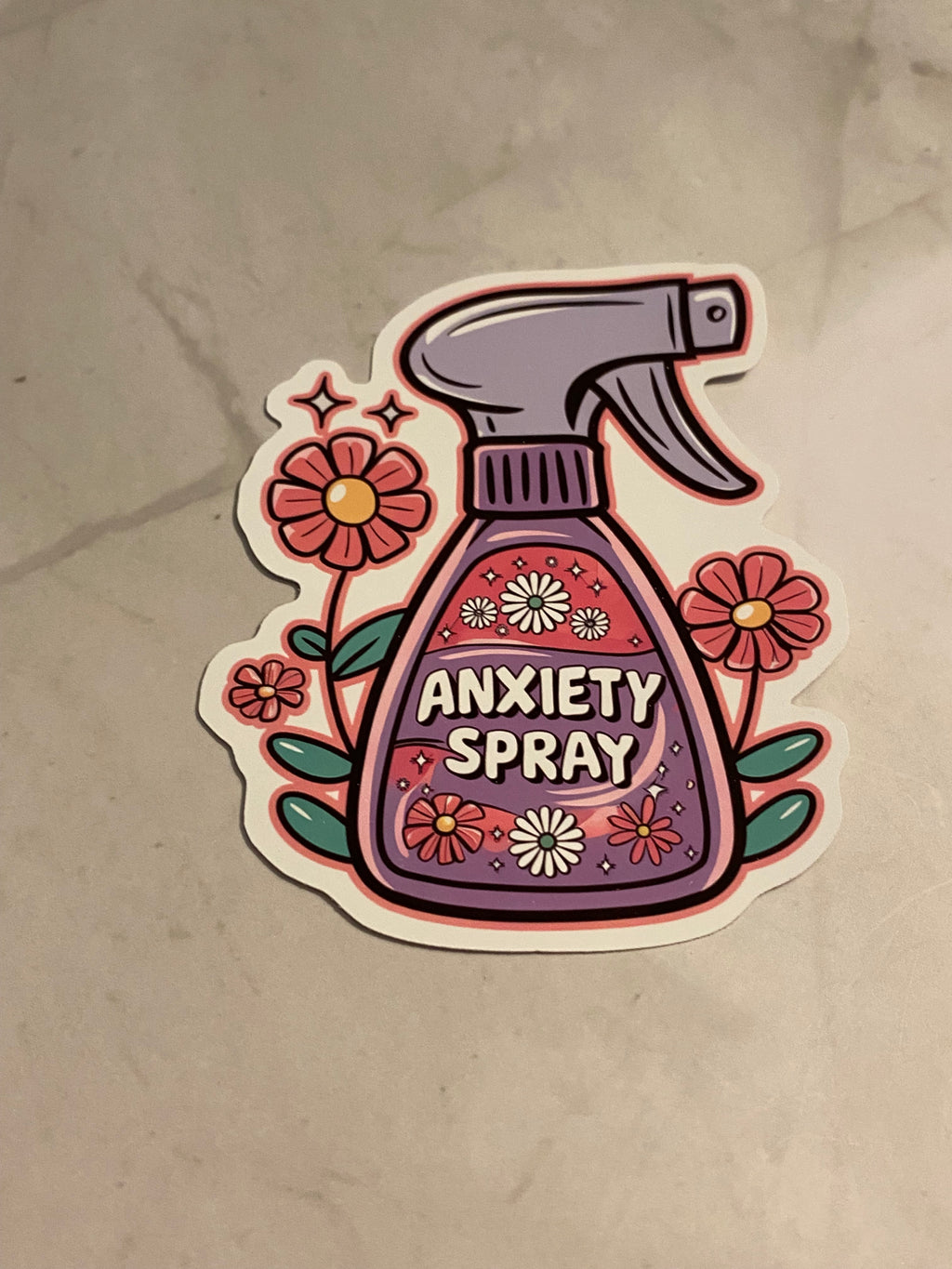 Anxiety Spray Sticker