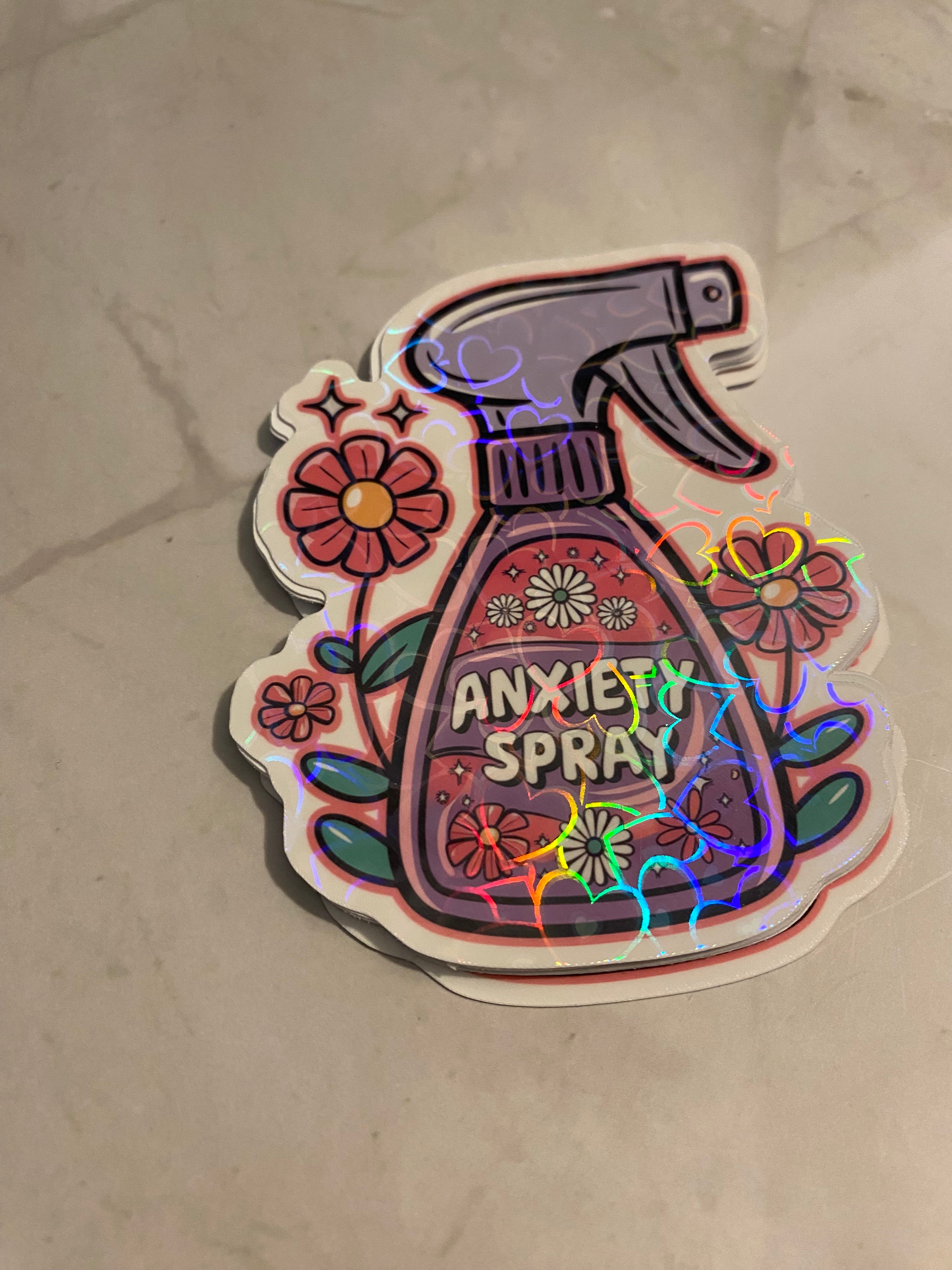 Anxiety Spray Sticker