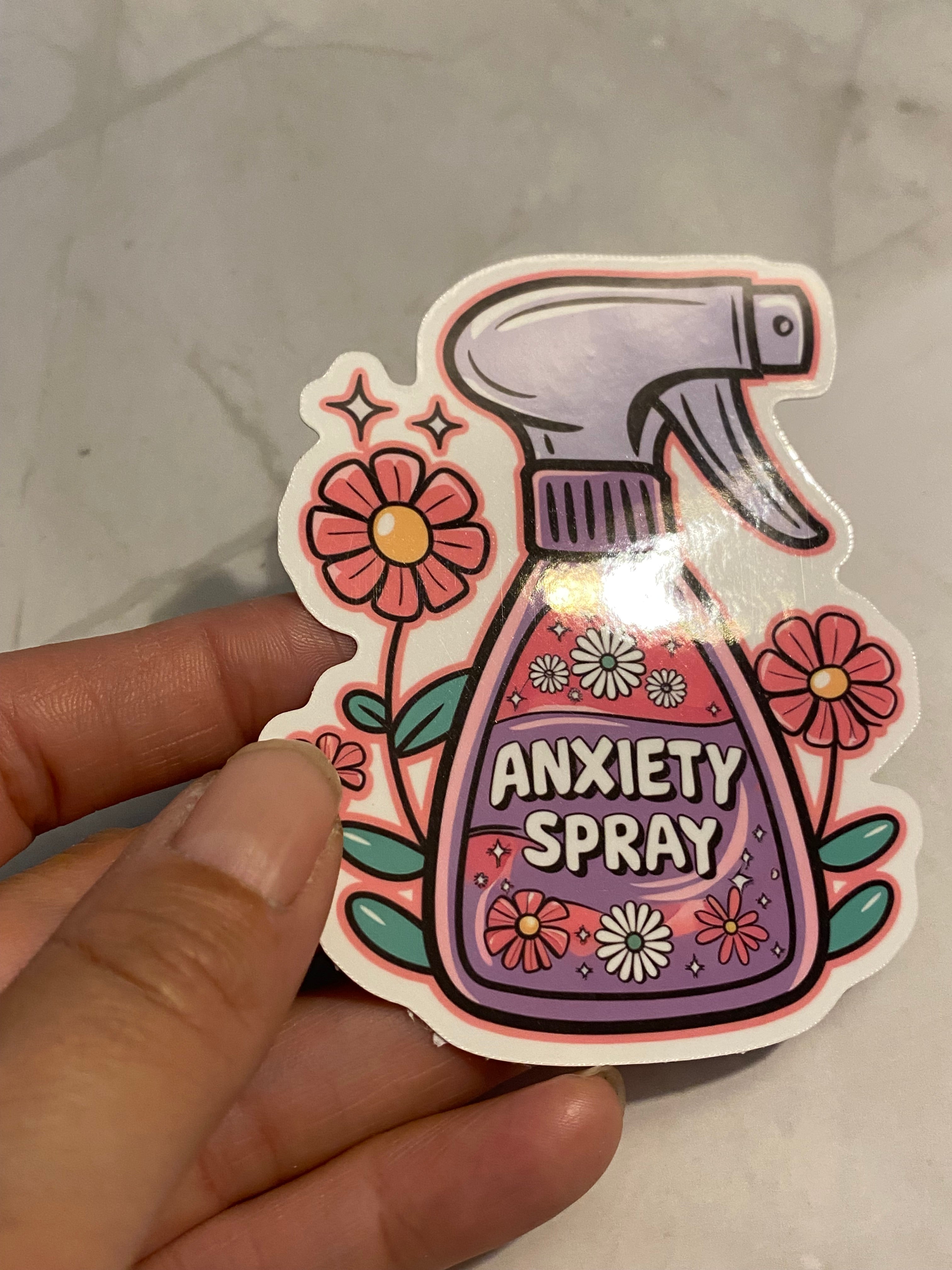 Anxiety Spray Sticker