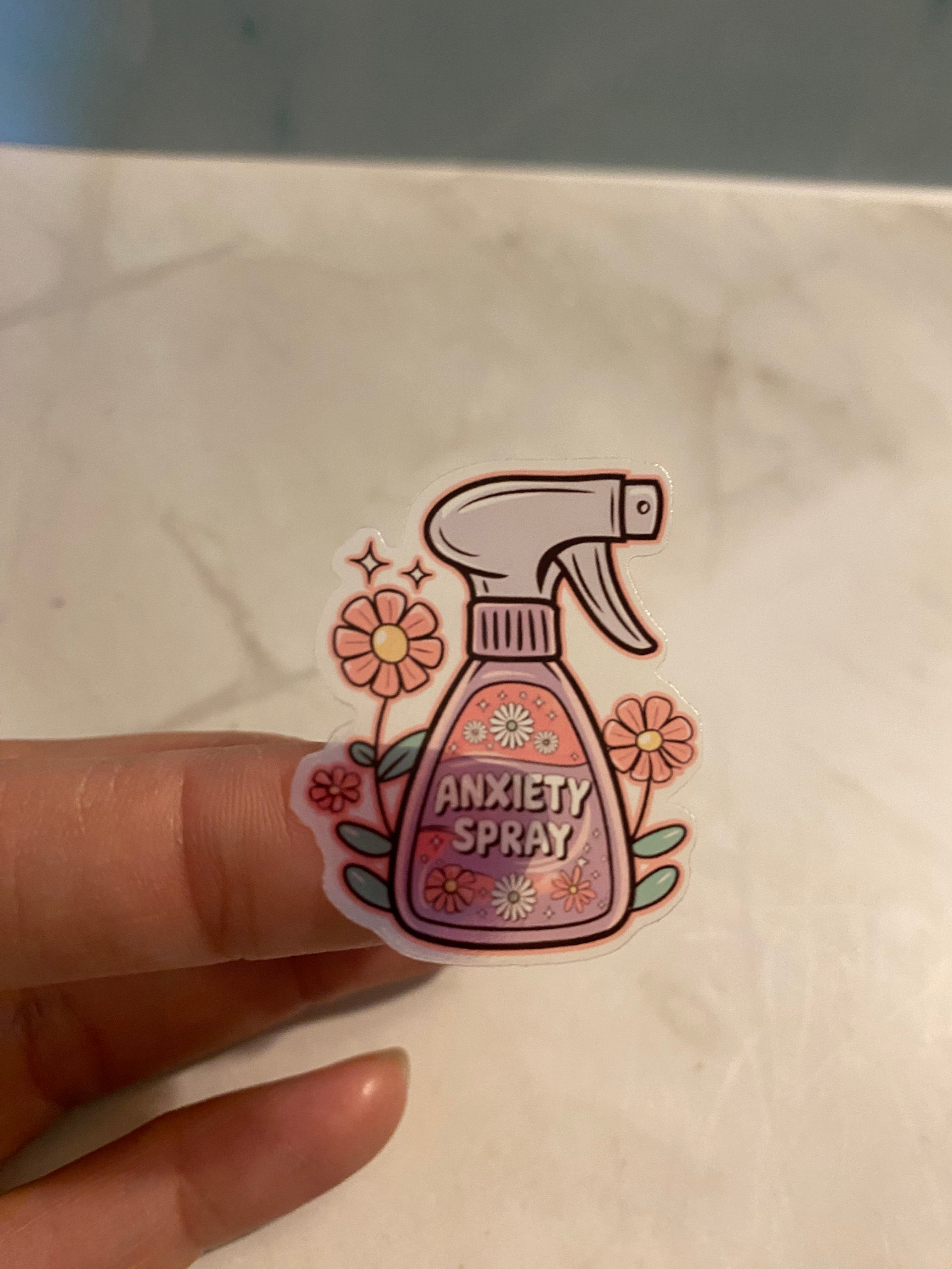 Anxiety Spray Sticker