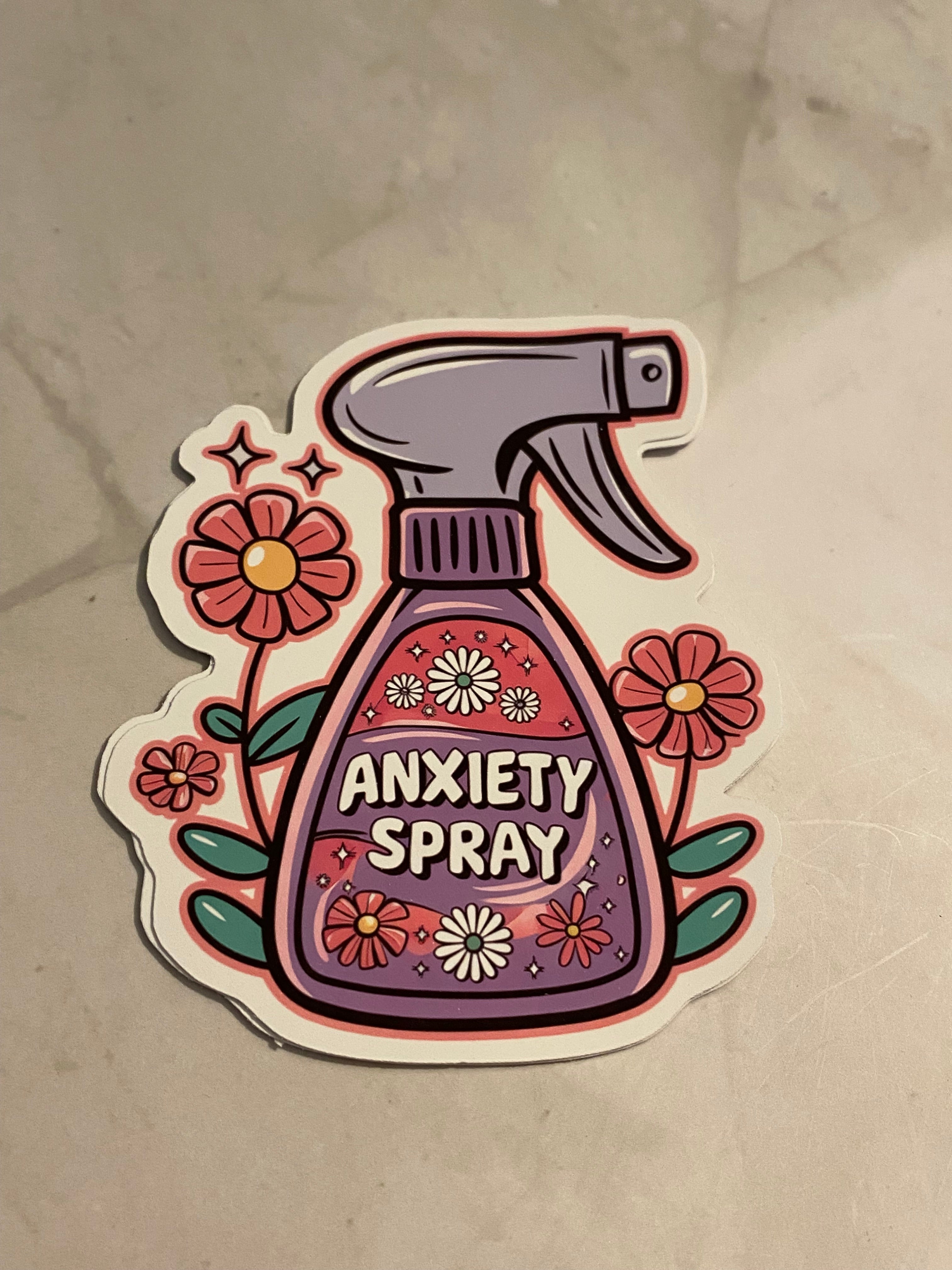 Anxiety Spray Sticker